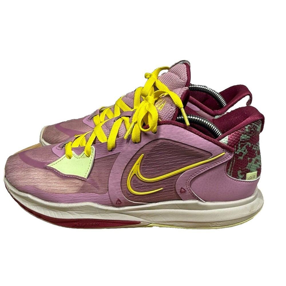 NIKE KYRIE 5 LOW USED SIZE 10 ORCHID‎ YELLOW STRIKE 1 WORLD 1 PEOPLE DJ6012 500